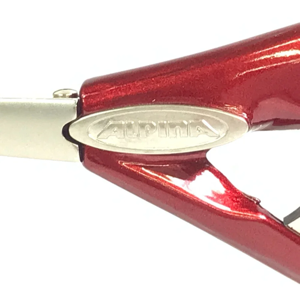 Vintage Alpina Sunglasses Airframe Zero 8.0750.20 S1 Red Silver Light Red Lenses